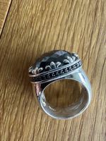 925 Sterling Silberring mit Onyx Stein, neu, Grösse 54