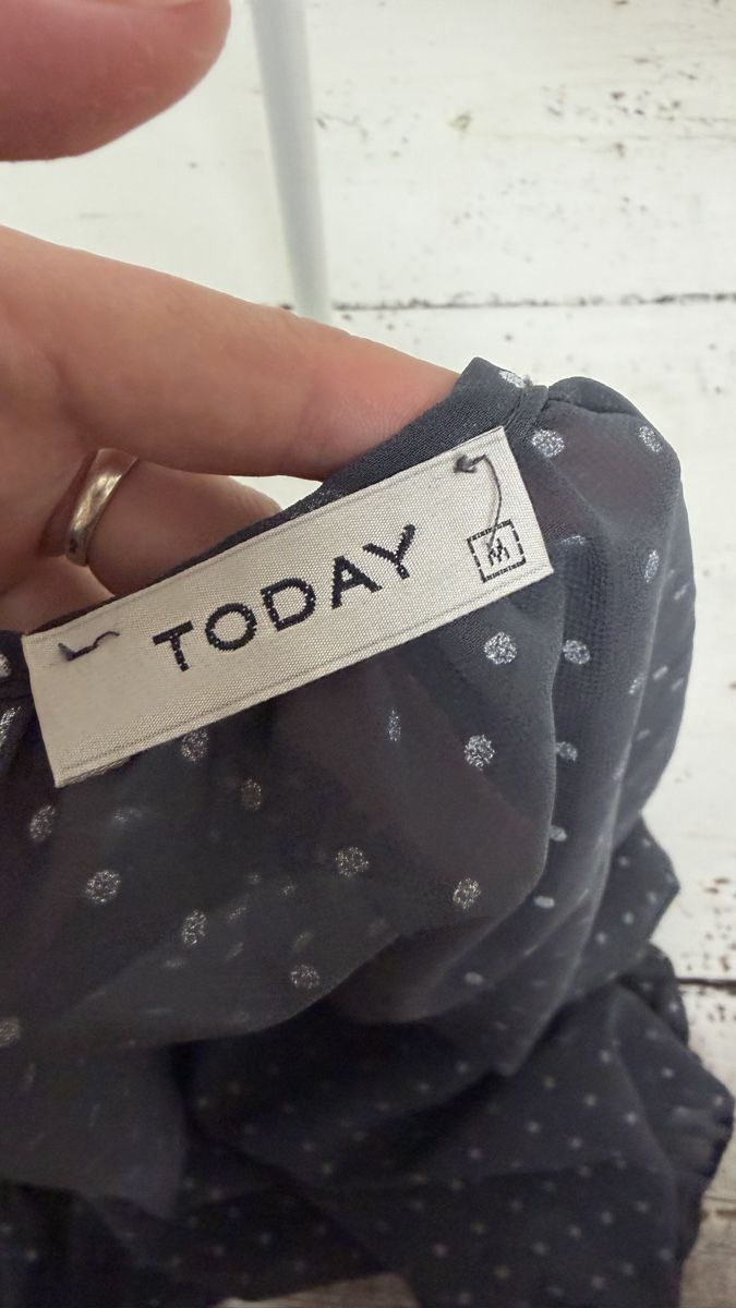 Chemisiers: Blouse TODAY polka dot grey size M – D'occasion à Knonau par Grapesvintage 4