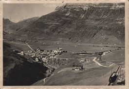 Ansichtskarte Andermatt mit Oberalpbahn gel. 1932