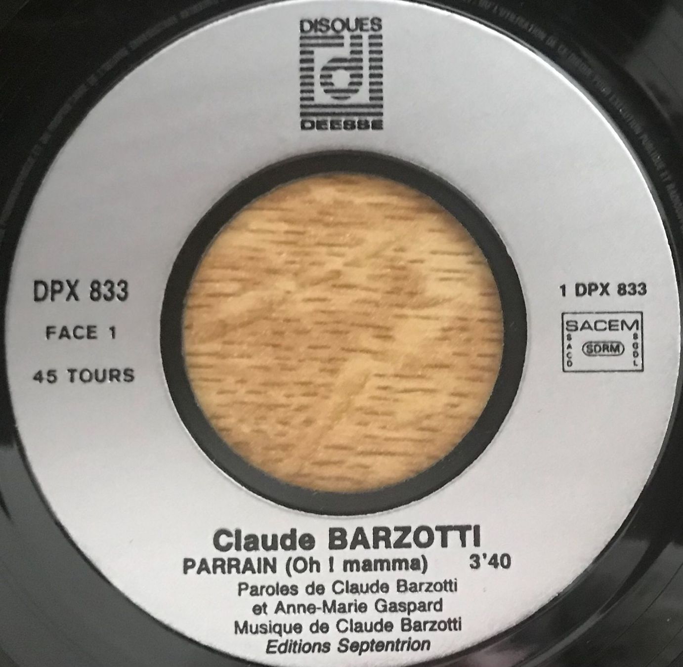 Schallplatten: CLAUDE BARZOTTI - PARRAIN – Gebraucht aus Bussigny von vinyl-pas-cher