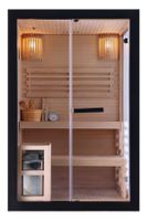 Traditionelle Sauna CORDOBA BLACK + Harvia-Saunaofen (3,5kW)