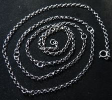 Silber 800 Anker Halskette 89 cm / 3 mm