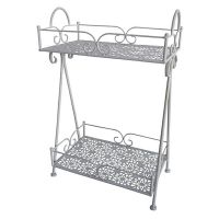Pflanzengestell Metall weiss, 40x25x62cm