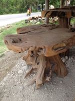 Tisch Esstisch Teak Gartentisch Wurzel Teakholz Outdoortisch
