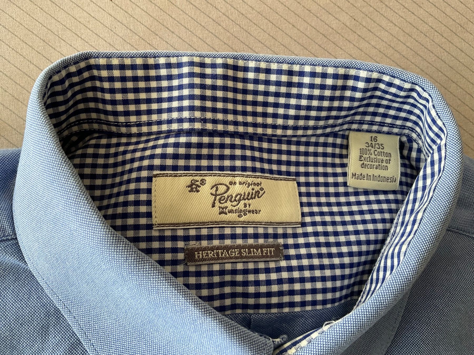 Chemises: Hemd Marke "Penguin", hellblau, Grösse L, slim fit – D'occasion à Küssnacht am Rigi par christianbueeler 5