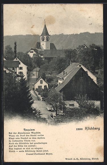 Cartoline postali: Kilchberg, Teilansicht, Requiem, Bei der – Usato da Berlin venduto da bartko-reher