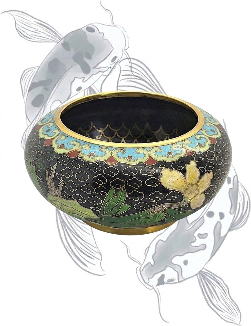 Ciotole: Emaille Schale antik "CLOISONNÉ" – Usato da Zug venduto da urzeit
