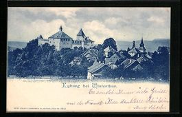 AK Kyburg, Ortsansicht mit Schloss, 1904