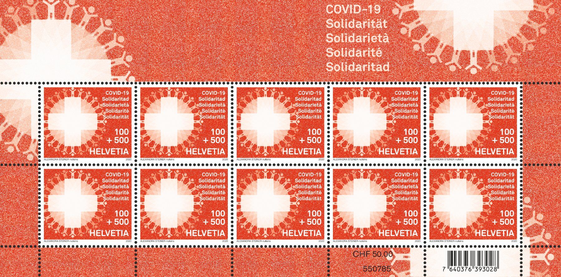 Tutti i francobolli: Covid-19 Solidarität ganzer Boden postfrisch – Nuovo (secondo la descrizione) da Wetzikon ZH venduto da BeniB01