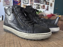 Gabor Schnürstiefel Leder schwarz Grösse 6.5, unisex
