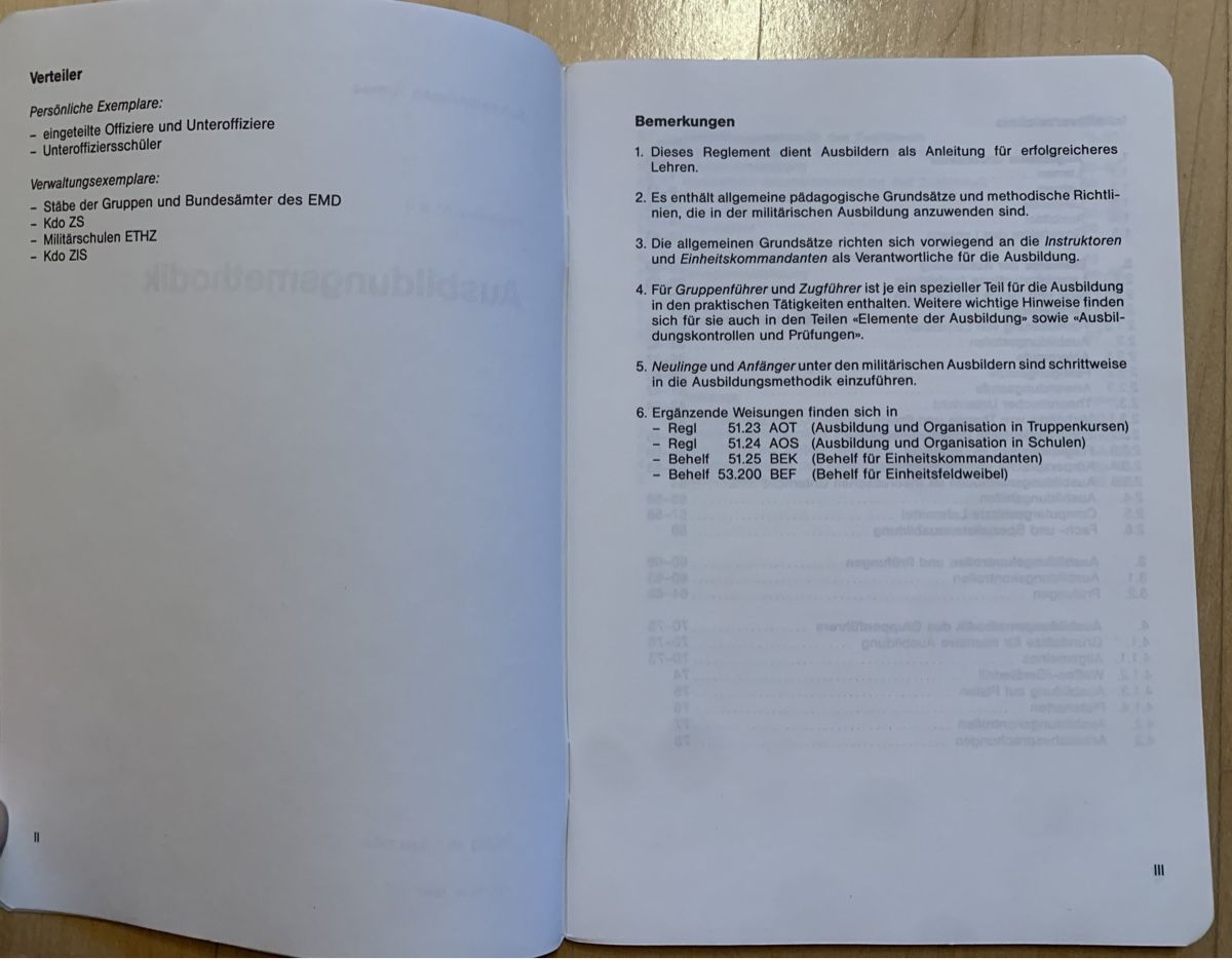 Livres: Reglement 51.18 d Ausbildungsmethodik – Neuf (Voir description) à Goldingen par Bergler012 1