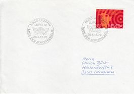 Tag der Aerophilatelie 1972 + 1974, 2 Belege Agno + Luzern