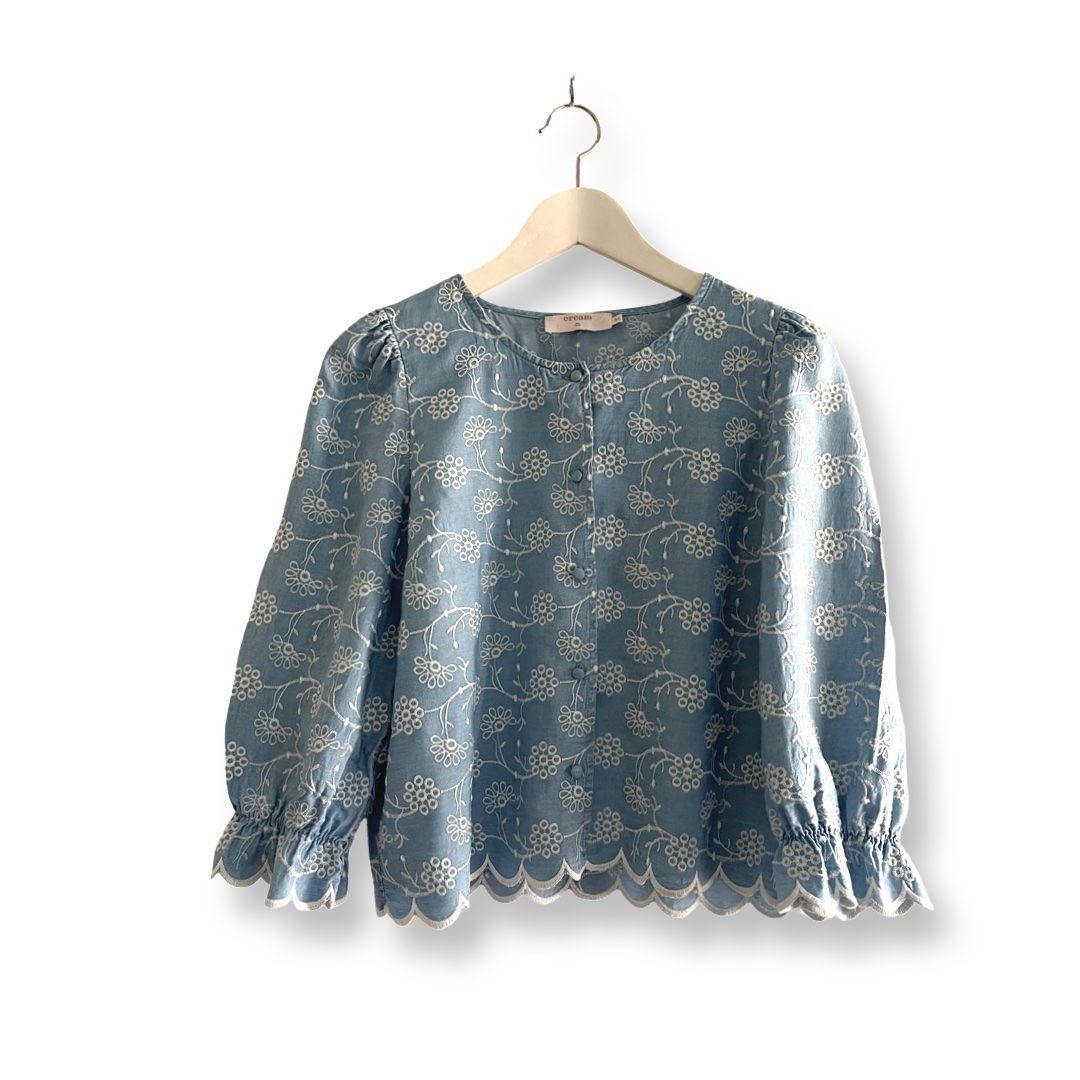 Cream Camicette: CREAM süsse Bluse mit Stickerei – Usato da Jona venduto da vanessasupermarket20 3