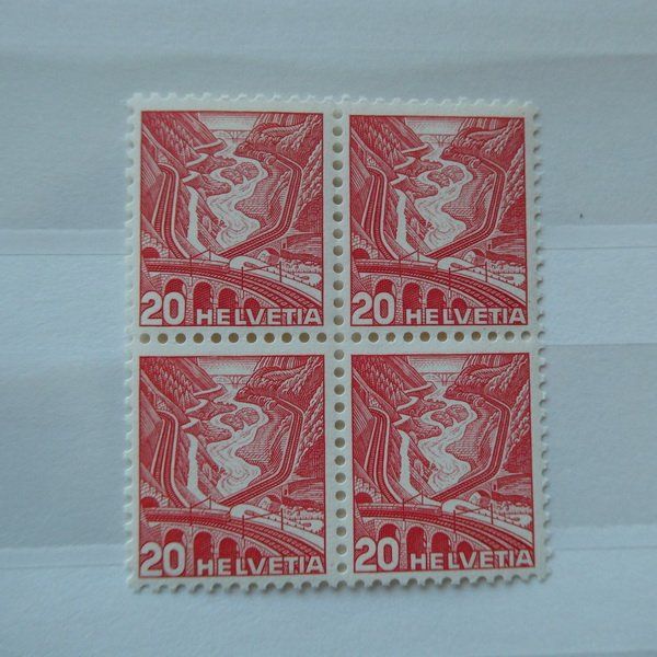 Alle Briefmarken: Nr. 205 ** Landschaftsbilder 4erBLOCK – Neu (gemäss Beschreibung) aus Egliswil von Trens01 1