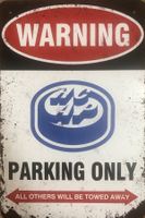 Ambri Piotta Parking Only Blechschild Gotthardo Englisch