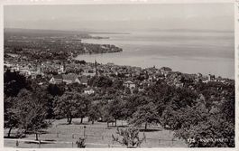 Rorschach, Panorama mit Bodensee, gelaufen um 1945