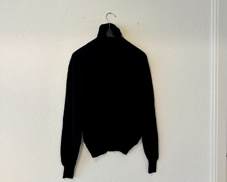 Damen Rollkragenpullover schwarz Kaschmir Seide Wolle Gr. M 