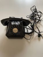 Drehscheibentelefon schwarz mit Hörer guter Zustand