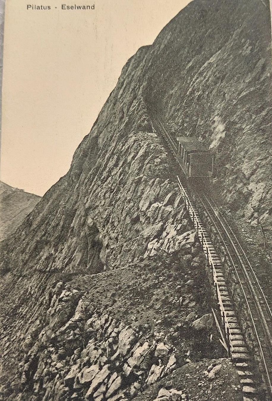 Cartes postales: PILATUS -  Eselwand  -  Train à crémaillère – D'occasion à Delémont par Domdom1