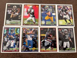 8 Topps Football Trading Cards 35th Anniversary Edition