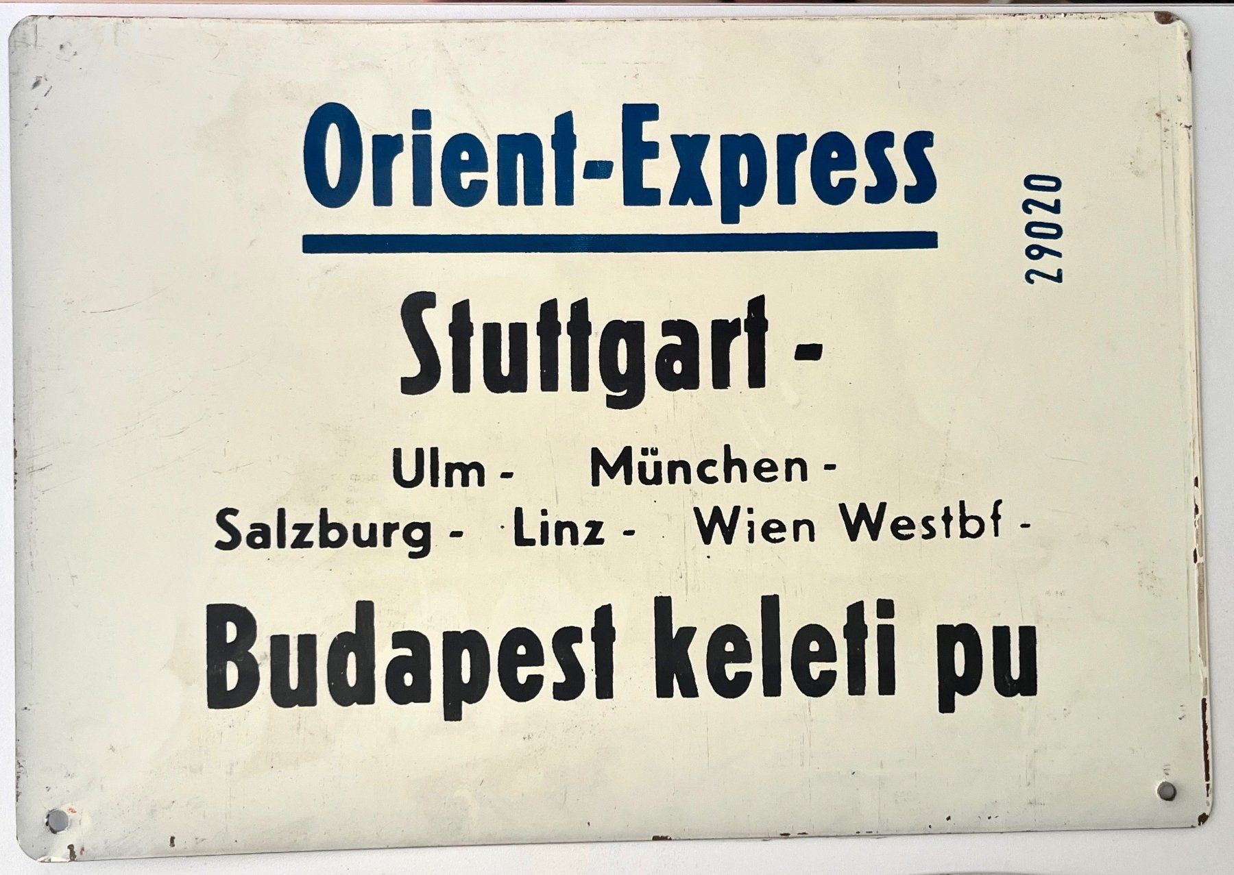 Insegne: Zuglaufschild Orient Express aus Blech – Usato da Bleiken venduto da hbw45 1