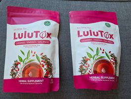 LuluTox Kräutertee Pfirsich 2 Packungen ungeöffnet