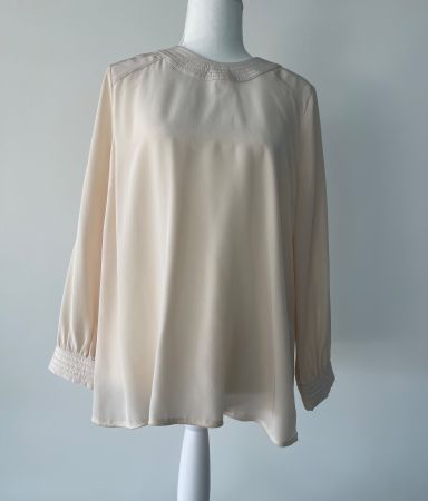 Elegant Bluse Creme/Nude Seide Hemisphere Top Zustand