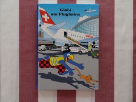 Globi am Flughafen - 1. Auflage - unbemalt - schön! G474