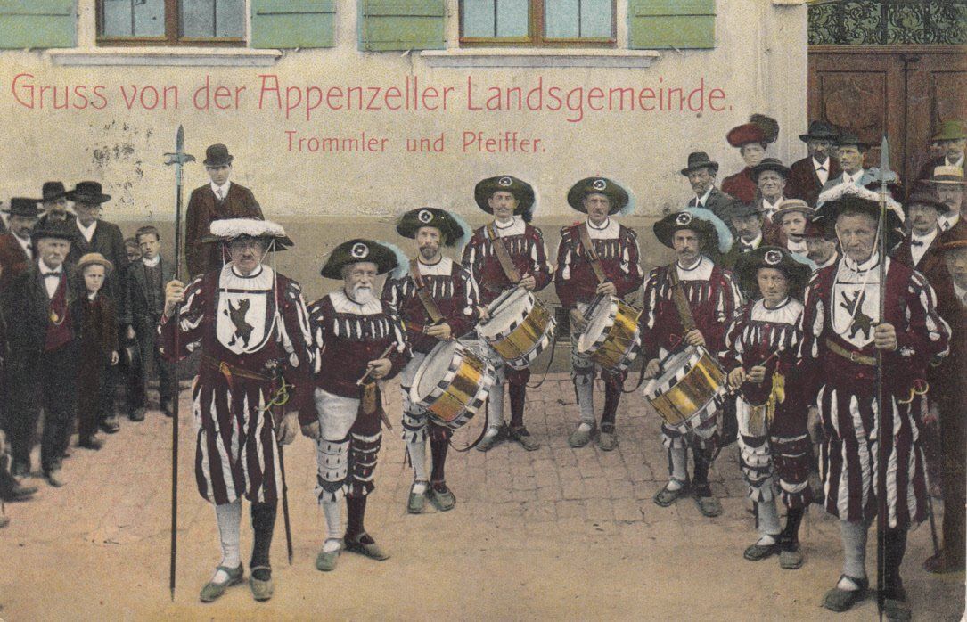 Cartoline postali: Appenzell Landsgemeinde ca. 1915 – Usato da Bürglen TG venduto da StampGraf