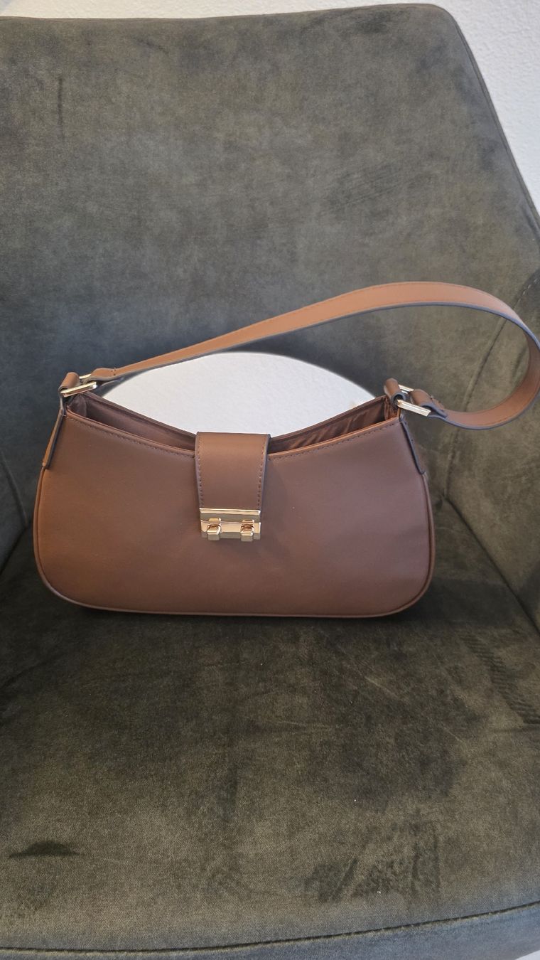 H&M Borse da donna: Handtasche braun mit Verschluss in Gold Farbe neu – Nuovo (secondo la descrizione) da Zug venduto da mer_r6px 1