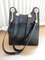 klassische, edle Tasche Umhängetasche schwarz (Kunst?/Leder)