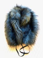 Eleganter Winter  Kunstfell Kragen, Farbe schwarz
