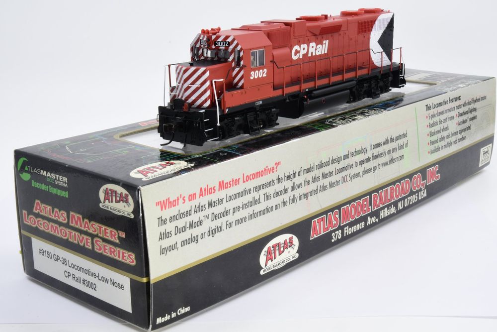Locomotive Diesel Atlas N 555504 GP-38 CP RAIL #3010, Digitale, Occasion