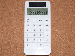 Rechner SOLAR DUAL POWER, weiss, LCD 10 Stellen,  √ % M+ M-