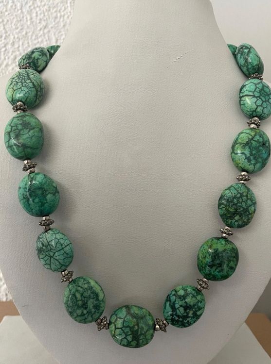 Collier Vintage Turc - Pierres Naturelles Et Turquoise - Modèle Unique