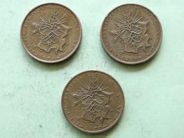 3x 10 Francs  France 1975 - 1976 - 1977 Mathieu