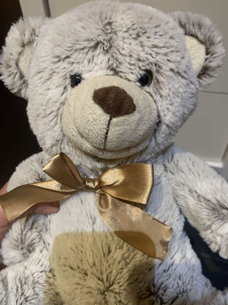 Migros Giocattoli: MIGROS Teddybär hellbraun mit Schleife – Usato da Winterthur venduto da amapola 1
