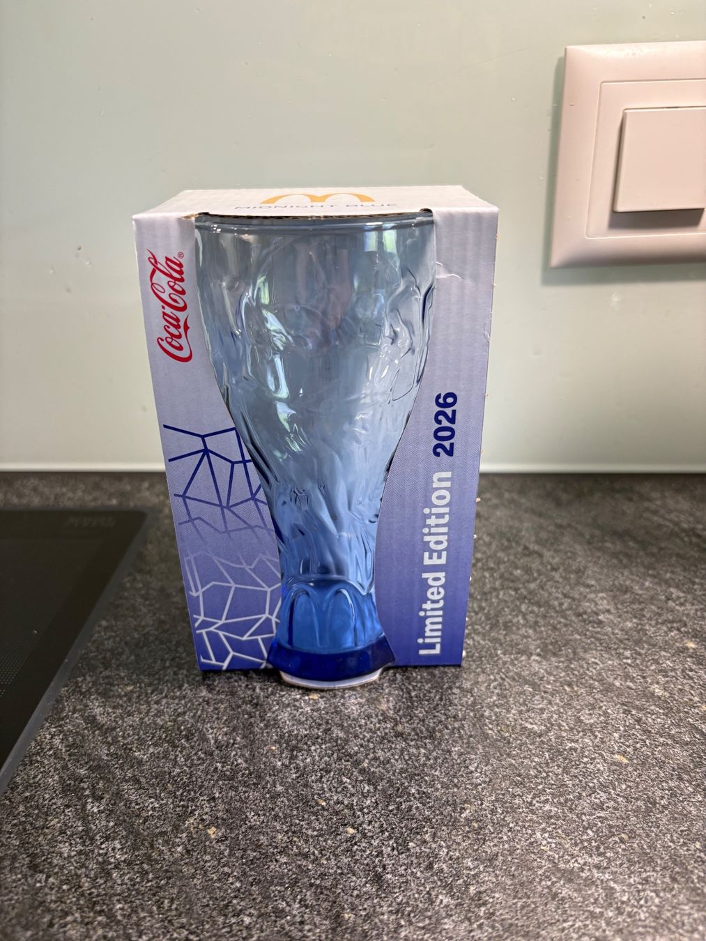 Mc Donald's Bicchieri: McDonalds Glas 2026 blau – Nuovo e nell'imballaggio originale da Kerzers venduto da chassotce 1