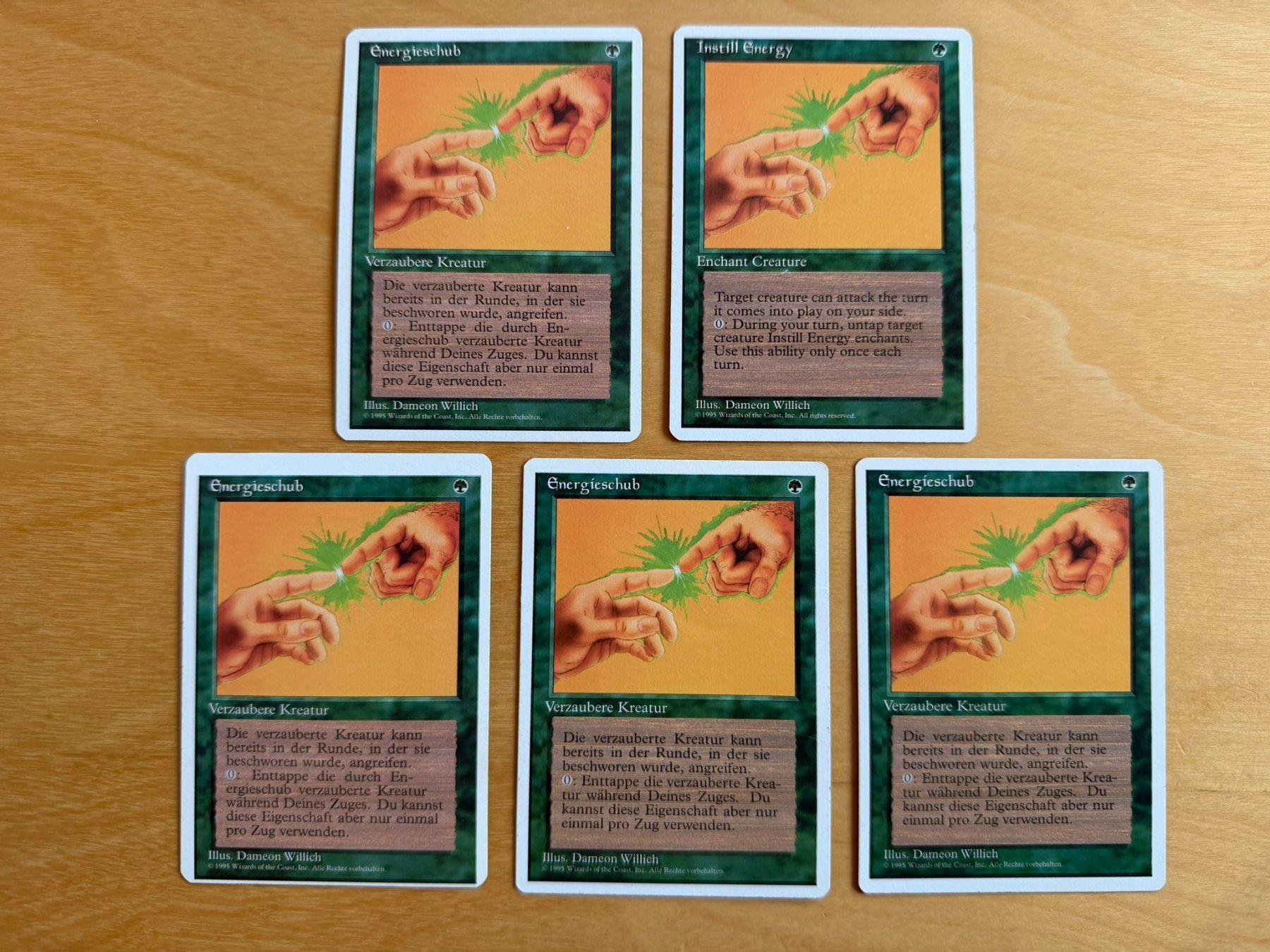 Magic The Gathering Carte collezionabili: 5x Energieschub // Instill Energy // 4th Edition // Magic – Usato da Binz venduto da Tempelritter