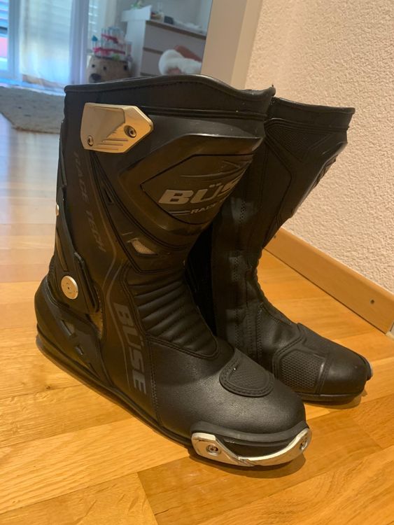 Büse D50 Damen Motorradstiefel – Schwarz, Größe 39, Aus Leder, Wasserfest, Mit Klett & Reißverschluss