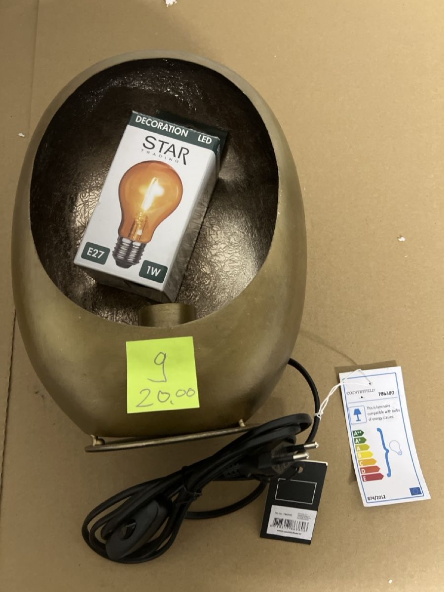 Lampade: Dekolampe Oval Messing mit LED-Birne neu – Nuovo e nell'imballaggio originale da Wettingen venduto da Kawasaki987