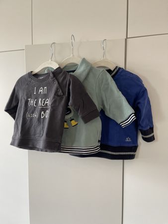 3 Baby-Sweatshirts – Größe 9 Monate (74/80)