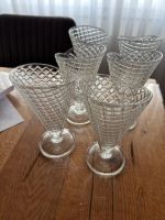 6 Dessertgläser / Eisbecher aus Glas Vintage