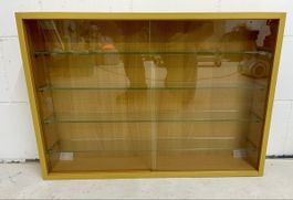Modell-Wandvitrine Holzoptik mit Schiebetüren guter Zustand