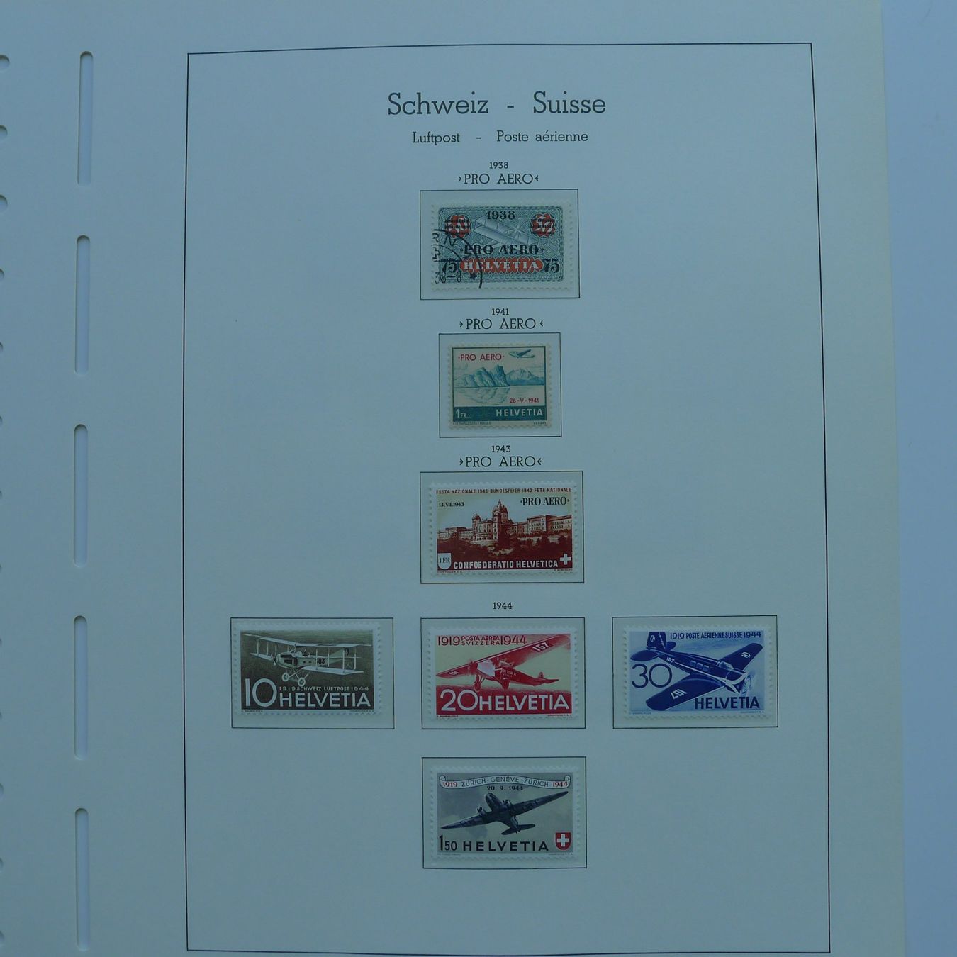 Tutti i francobolli: Sammlung Flugpost ab F1, meist postfrisch ** Kat: 1855.- – Usato da Ebikon venduto da SilvioFreund 5