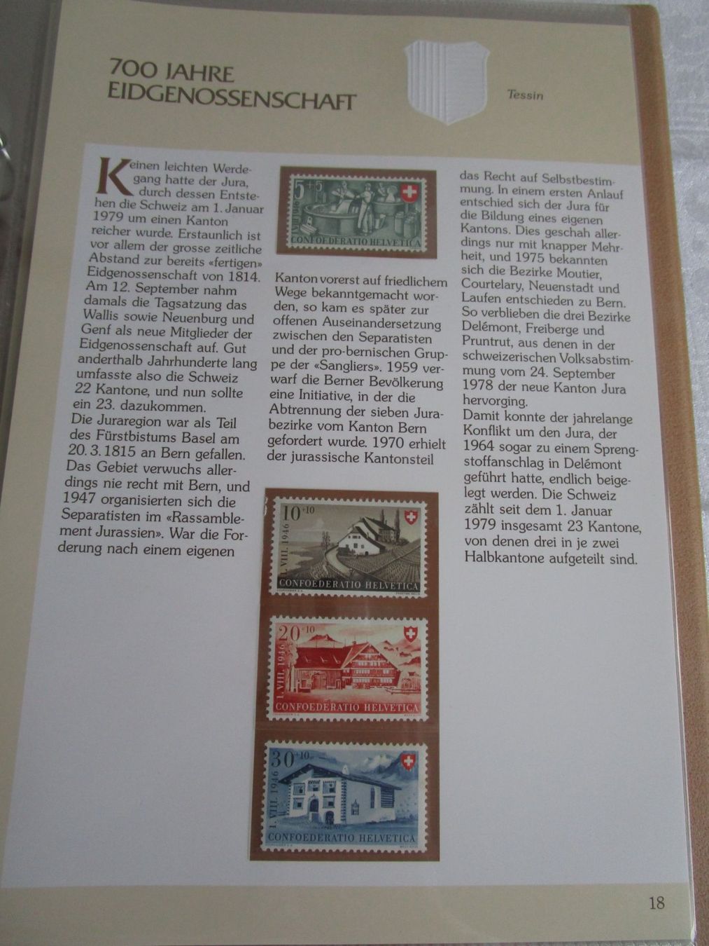 Tutti i francobolli: 700 Jahre Eidgenossenschaft - Limitierte Briefmarkensammlung – Usato da Binningen venduto da tempipassati 5