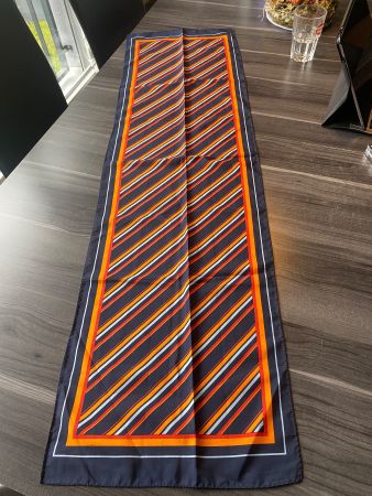 Foular in orange/dunkelblau