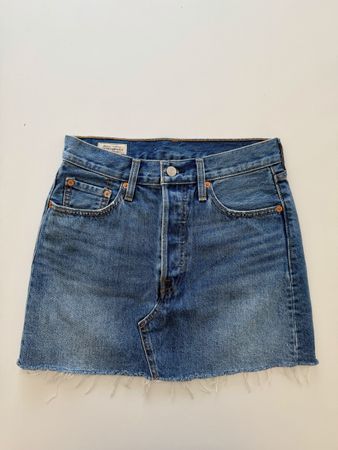 Levi's Premium Jeansrock, W26, Mittelblau