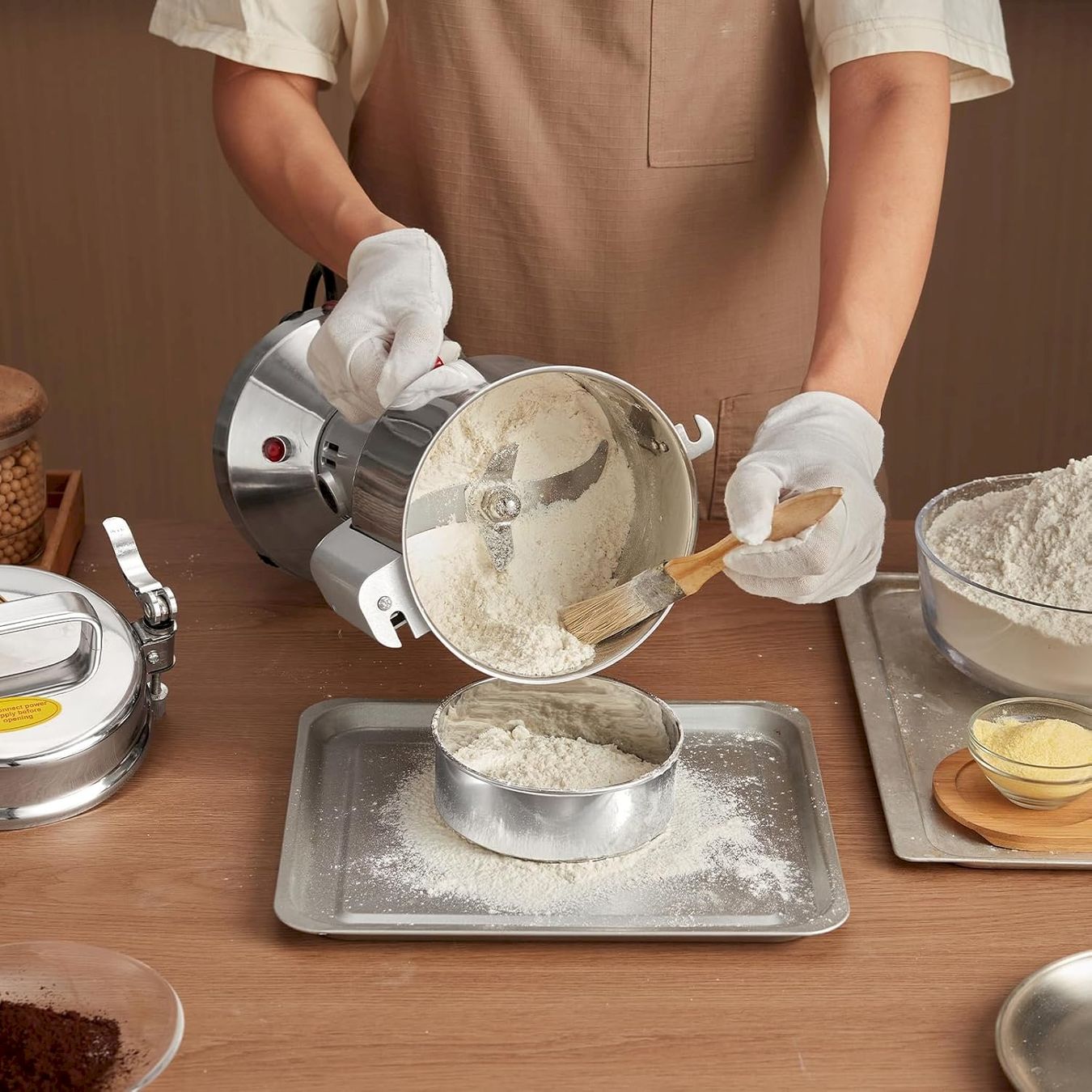Elettrodomestici da cucina: VEVOR Elektrische Getreidemühle 300g – Nuovo e nell'imballaggio originale da Bottighofen venduto da zaap 8