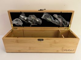 Carlo Milani Geschenkbox aus Holz mit 5-tlg. Sommelier-Set